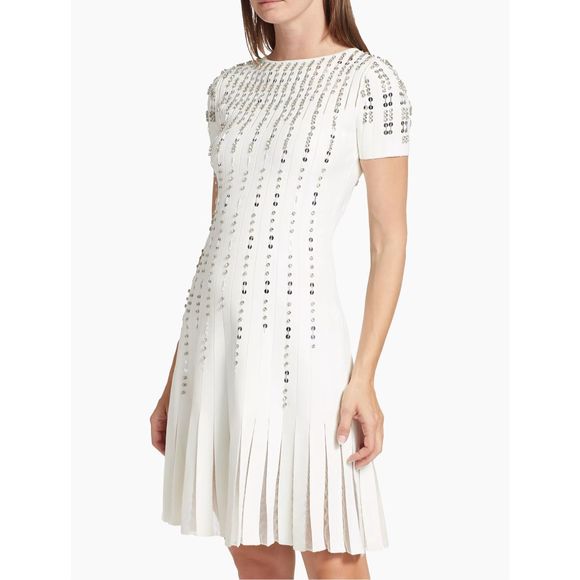 Reem Acra Crystal-Embellished Fit & Flare Dress Size XL $2295 - Picture 2 of 14